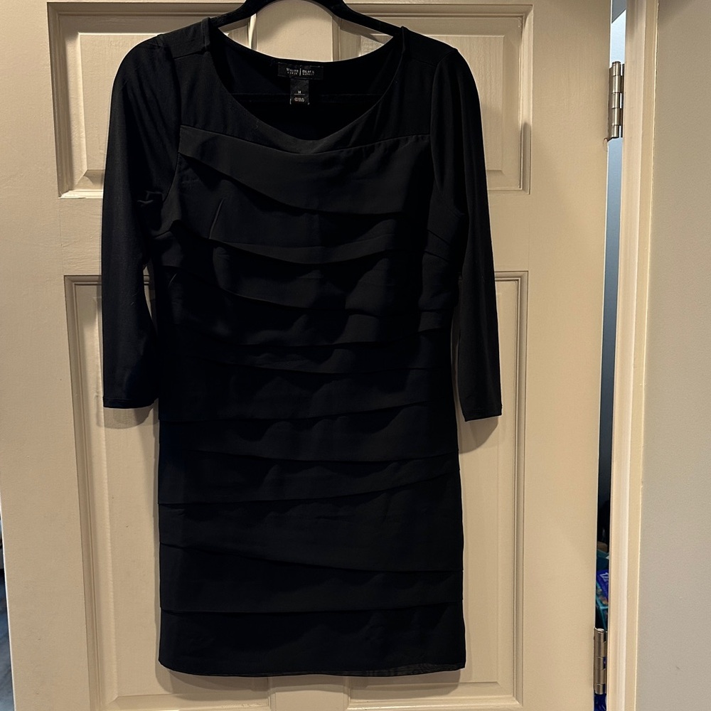 White House Black Market Black Layered Tunic size M